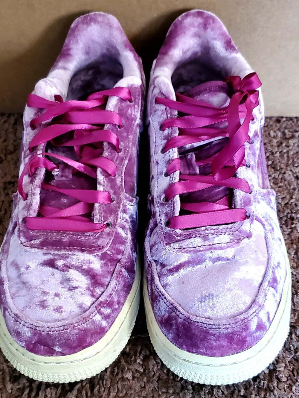 Nike Air Force 1 Velvet Low-Top Women's Sneakers in Purple